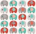 Seamless elephant pattern