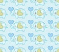 Seamless elephant pattern