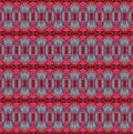 Seamless ellipses pattern red brown turquoise blue