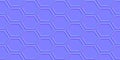 Seamless embossed geometric hexagon design normal map background texture