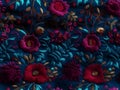 Seamless embroidery floral abstract fantasy luxury fabric pattern design