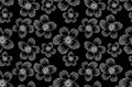 Seamless embroidery flowers pattern. Fashion art template for clothes, t-shirt design, textile, wallpaper, pattern fills, covers,