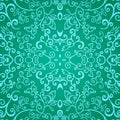 Seamless emerald floral pattern