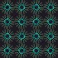 Seamless emerald pattern with a blossoming.