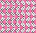 Seamless emo pattern with razor blade