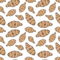 Seamless Endless Pattern of Jerusalem Artichoke or Topinambur. Vegetable Collection. EPS10 Vector. Hand Drawn Doodle Royalty Free Stock Photo