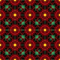 Seamless endless repeating multicolored bright ornament of different colors