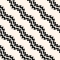 Seamless ethnic background with black and white diagonal zigzags and lines