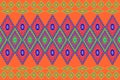 Seamless ethnic fabric pattern, Thai fabric pattern design, carpet, wallpaper, curtain, cushion, clothing, wrap, batik, orange