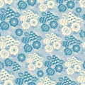 Seamless ethnic flowers pattern