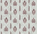 Seamless ethnic mughal floral pattern on sky background