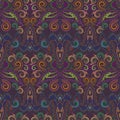 Seamless ethnic multicolor pattern . Vector background.