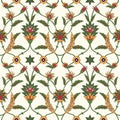 Seamless ethnic ornament, floral background. Turkish, Arabic, Indian style. Great for interior wallpaper, web design