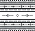 Seamless ethnic pattern black and white with geometric elements, best used for your print textile, fabric, cloth. vector