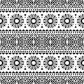 Seamless Ethnic Pattern Illustration vector with tribal design in black and white color