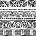 Seamless ethnic pattern. Ornament hand-drawn ink. Tribal motifs.