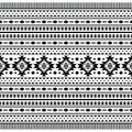 Seamless ethnic pattern style of Navajo tribal with geometric shapes. Native American motifs design for textile and fabric print. Royalty Free Stock Photo