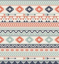 Seamless Ethnic pattern textures. Abstract Navajo geometric print. Gray and orange colors