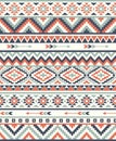 Seamless Ethnic pattern textures. Abstract Navajo geometric print. Gray and orange colors