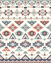 Seamless Ethnic pattern textures. Native American pattern. Gray and Orange colors