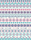 Seamless Ethnic pattern textures. Pink and Blue colors