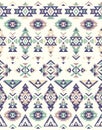 Seamless Ethnic pattern textures. Native American pattern. Green and Blue colors Royalty Free Stock Photo