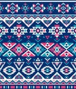 Seamless Ethnic pattern textures. Pink & Navy colors. Navajo geometric print. Rustic decorative ornament.