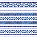 Seamless ethnic pattern. Vector illustration. The blue and white Royalty Free Stock Photo