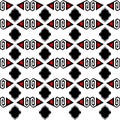 Seamless ethnic pattern vector traditional tribal geometric ornaments black red and white background design retro vintage bohemian Royalty Free Stock Photo