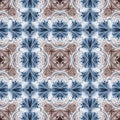 Dark indigo blue white bandanna style tye dye print pattern. Seamless ethnic silk home decor design with masculine