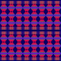 Seamless ethnic tribal retro fashion fabric pattern on blue background Royalty Free Stock Photo