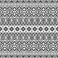 Seamless Etnic Pattern in black and white color Royalty Free Stock Photo