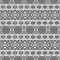 Seamless Etnic Pattern in black and white color Royalty Free Stock Photo