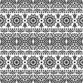 Seamless Etnic Pattern in black and white color