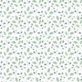 Seamless eucalyptus leaves pattern, Vector floral background for fabric, wrapping, souvenirs