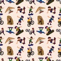 Seamless extreme sport pattern