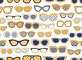 Seamless eyeglasses fabric pattern