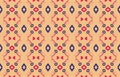 Seamless fabric ikat pattern design for home or wallpaper. Vector ethnic pattern ikat geometric elements design. Design perfect Royalty Free Stock Photo