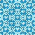 Seamless fabric.Merry Christmas and happy New year. The occasion. Pixels. White and blue color. Royalty Free Stock Photo