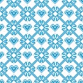 Seamless fabric.Merry Christmas and happy New year. Stock . The occasion. Pixels. White and blue color. Royalty Free Stock Photo