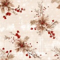 seamless fabric pattern rustic plaid patterns with delicate snow, illustrator