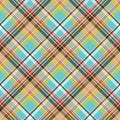 Seamless fabric texture plaid blue madras