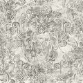Tan and cream worn messy grungy seamless pattern