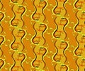 Seamless fairytale lizard vector pattern