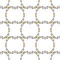 Seamless fairytale pattern with little stars and circles on white background. Vector illustration. Magic fireworks