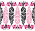 Seamless fancy vector floral border Royalty Free Stock Photo