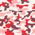 Seamless Camouflage pattern background. Classic clothing style masking camo repeat print. Royalty Free Stock Photo