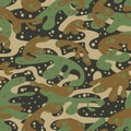 Seamless fashion textile camouflage pattern