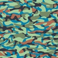 Seamless fashion textile camouflage pattern