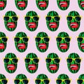 Seamless fashion watermelon pattern Use for t-shirt, greeting cards, wrapping paper, posters, fabric print. Minimal flat Royalty Free Stock Photo